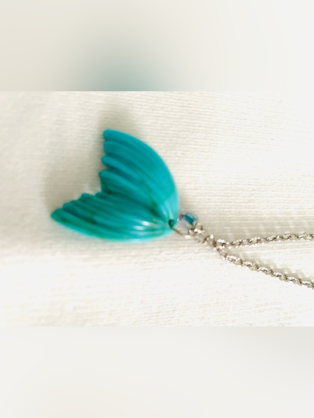 Turquoise Mermaid Tail Pendant Necklace - Women Jewelry